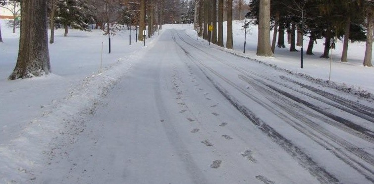 Footprints in snow