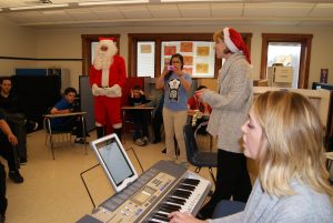 Singing Holiday Songs with Santa