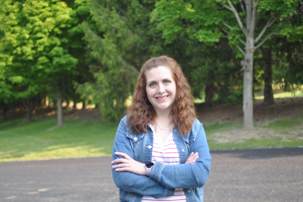 image of program coordinator, Rayna Knox, outside 