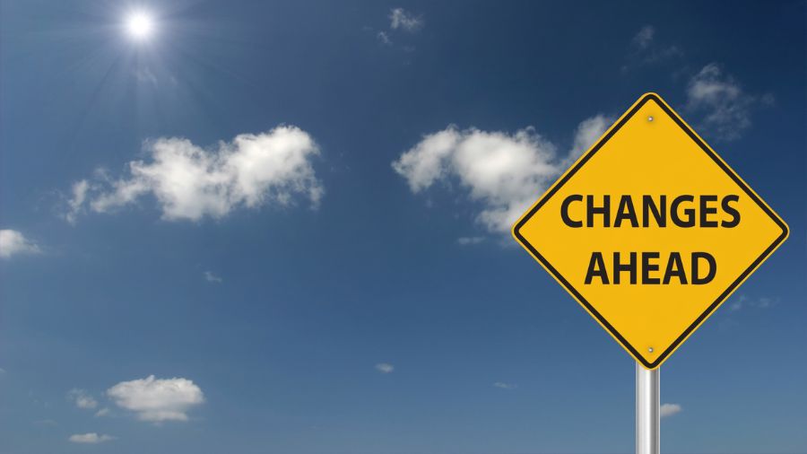 road sign that reads "changes ahead"