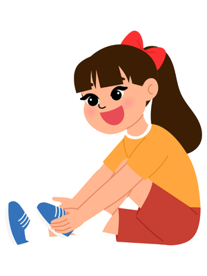 Visual representation of a child putting their shoes on as a reminder in the shoes snapshot behavior strategy for students - Watson Institute