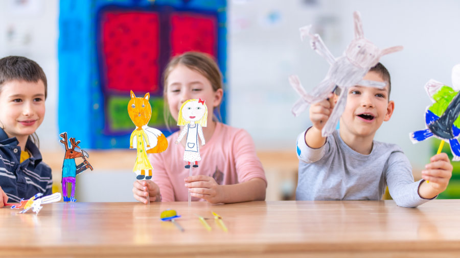 students use puppets to role-play empathy, learning kindness and compassion - Watson Institute